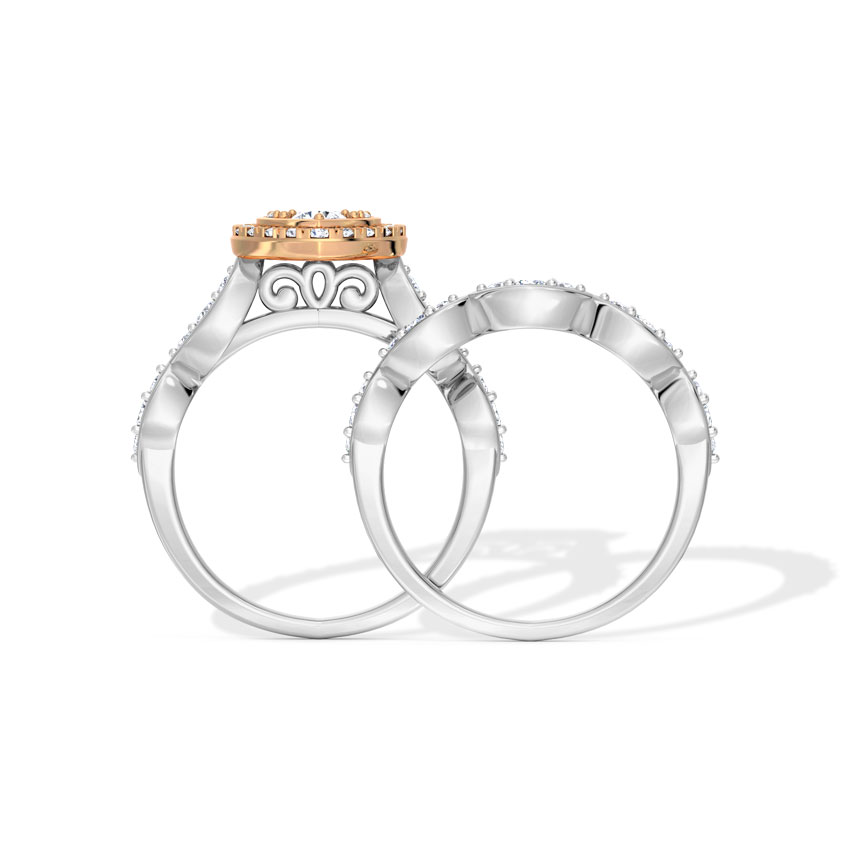 Lustrous Diamond Bridal Ring Set