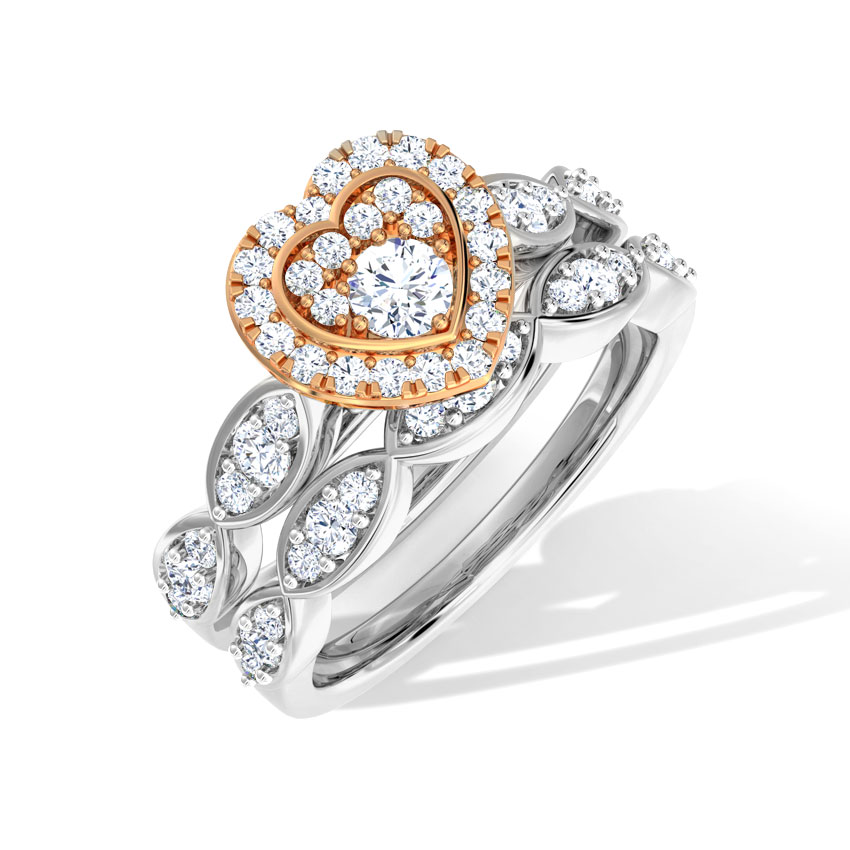 Lustrous Diamond Bridal Ring Set