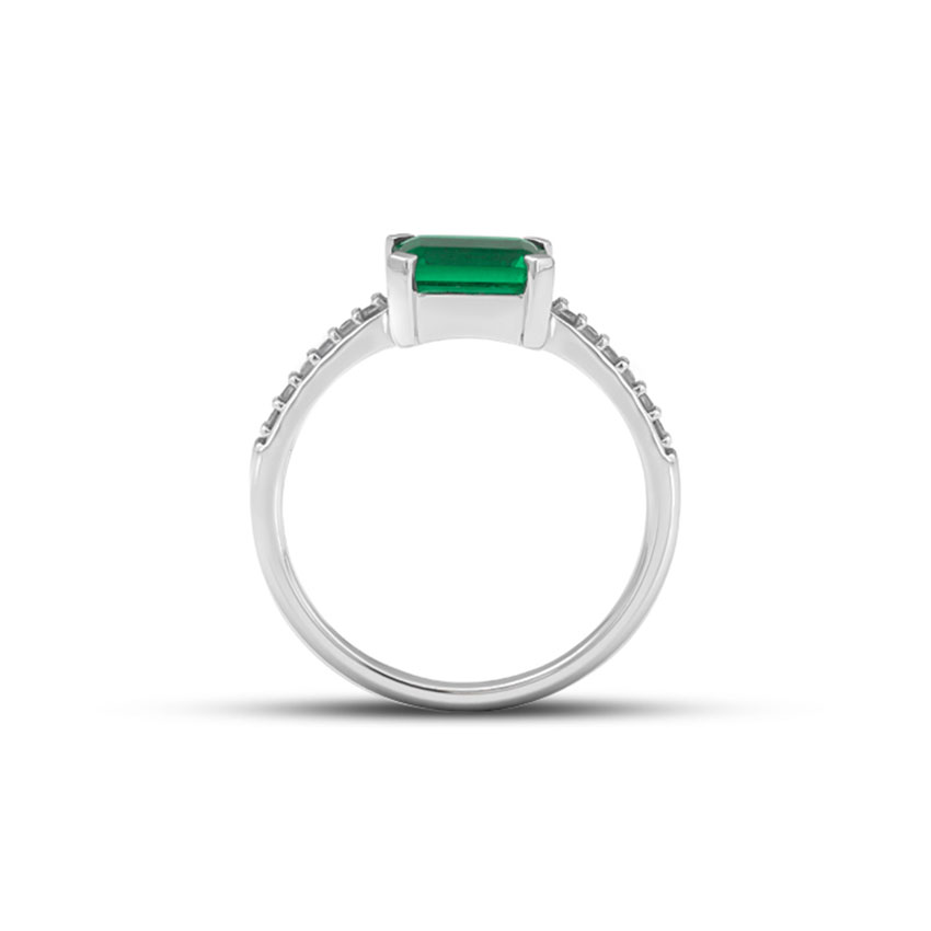 Diamond,Gemstone Rings 18 Karat White Gold Betty Diamond Ring
