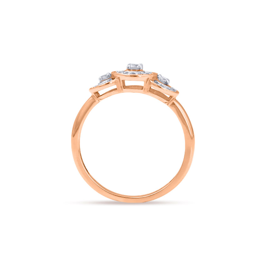 Triple Halo Diamond Ring