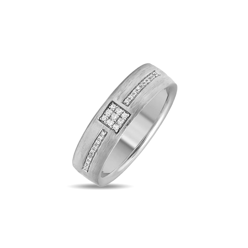 Diamond Rings 18 Karat White Gold Nazia Band for Her