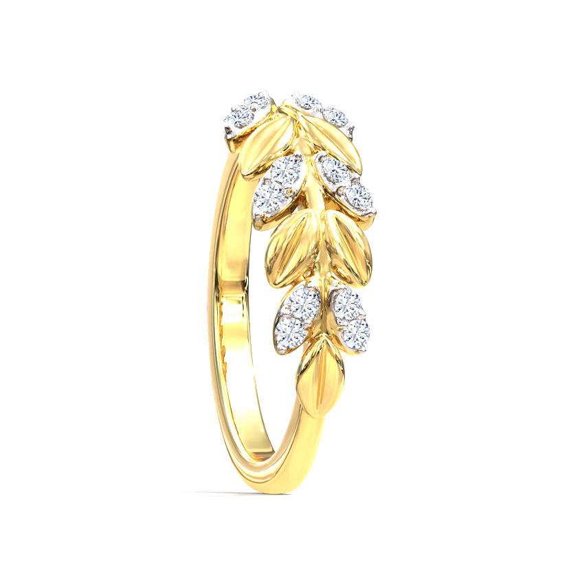 Linear Fern Diamond Ring Linear Fern Diamond Ring
