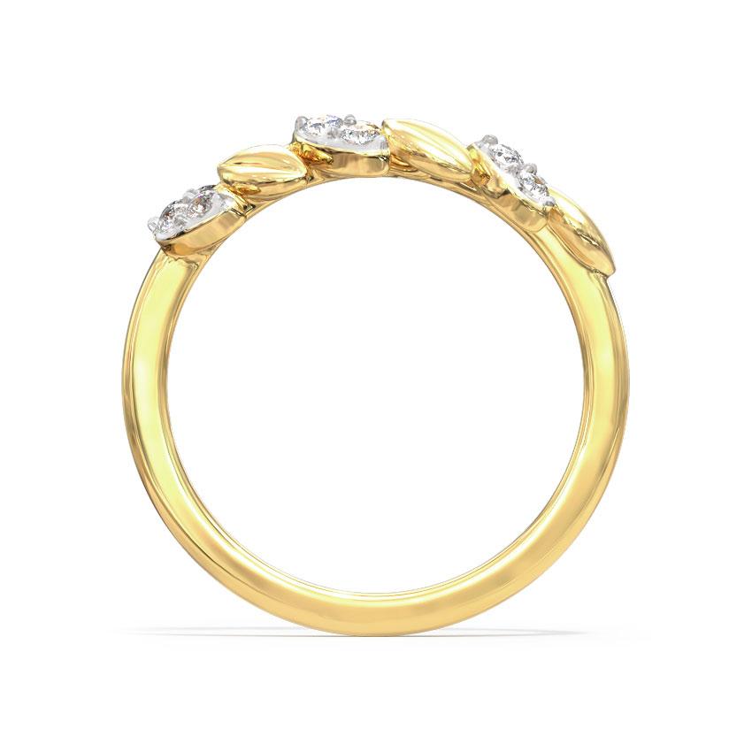 Linear Fern Diamond Ring Linear Fern Diamond Ring