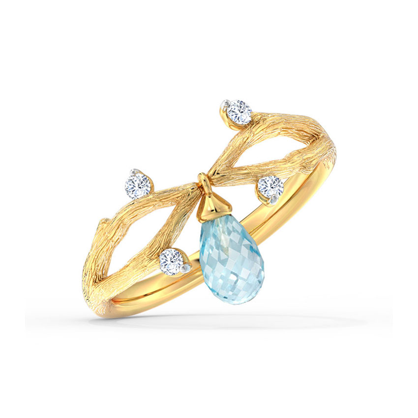 Entwine Dangle Dewdrops Ring