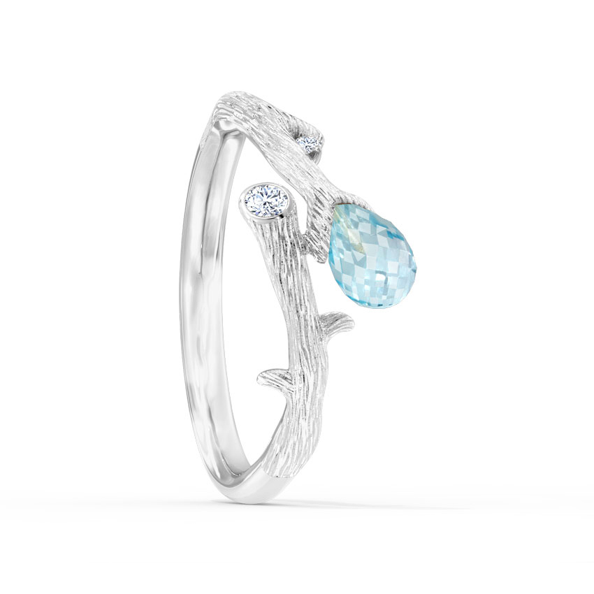 Pleach Dewdrops Gemstone Ring