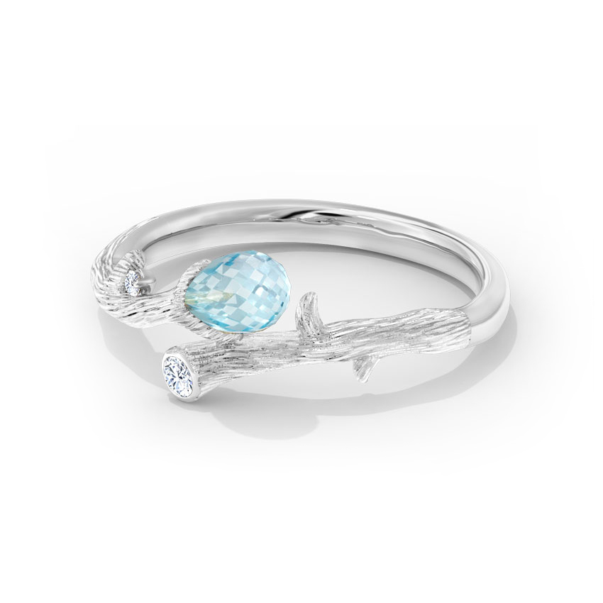 Pleach Dewdrops Gemstone Ring