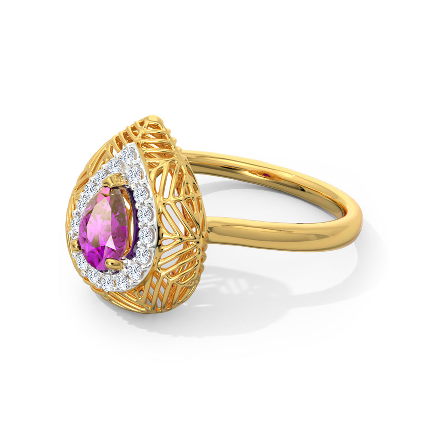 Lattice Amethyst Diamond Ring Lattice Amethyst Diamond Ring