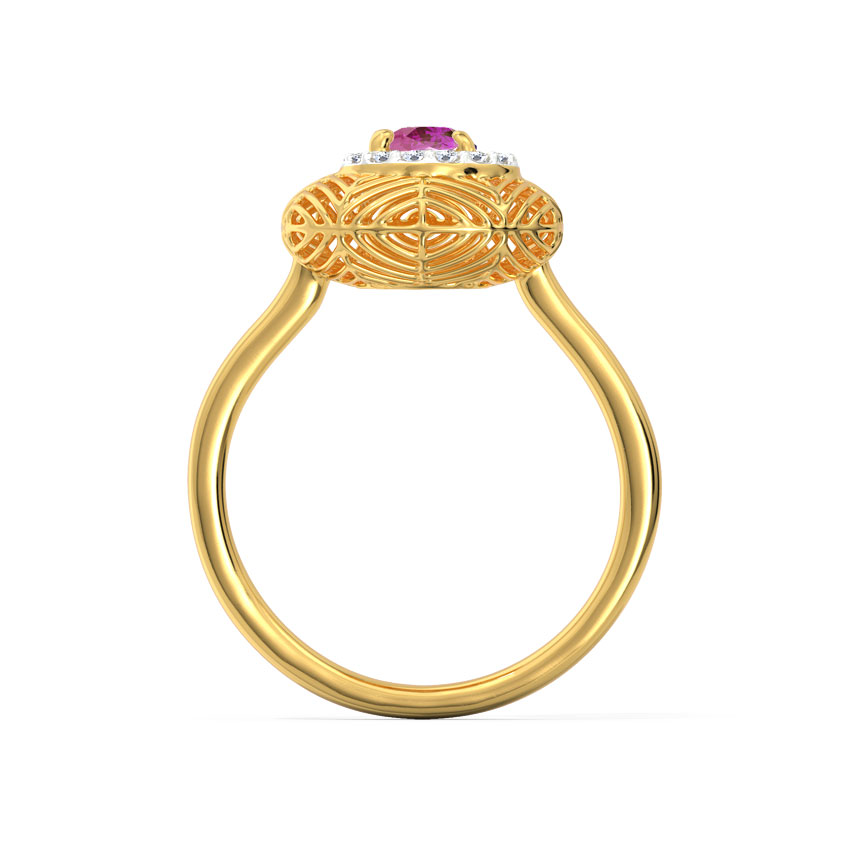 Lattice Amethyst Diamond Ring Lattice Amethyst Diamond Ring