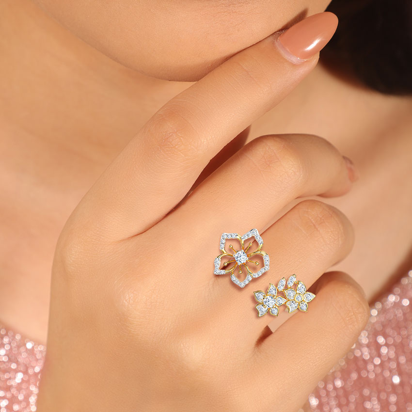 Diamond,Gemstone Rings 18 Karat Yellow Gold Beatrice Diamond Ring