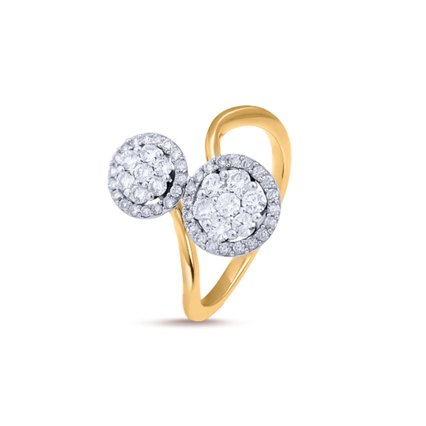 Diamond Rings 18 Karat Yellow Gold Forever Cluster Ring