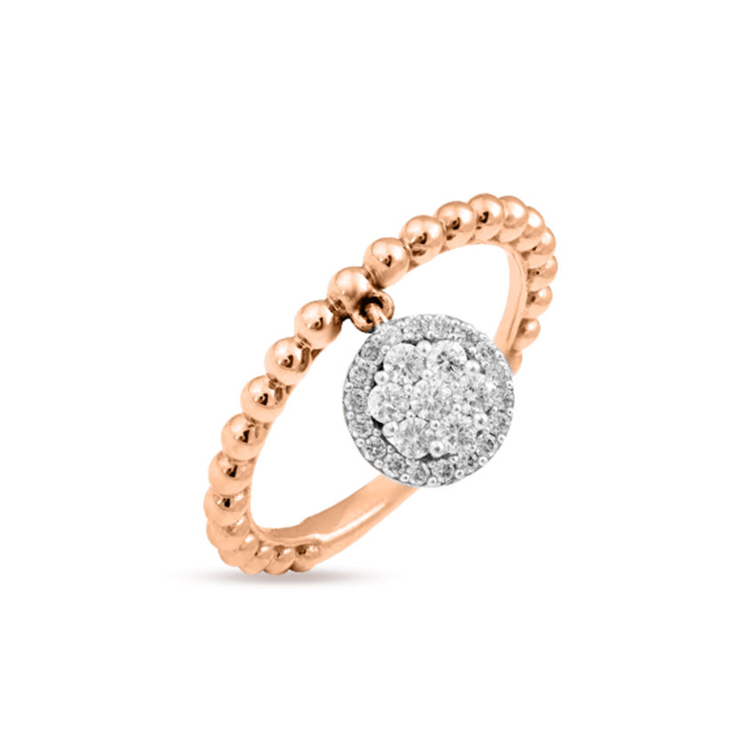 Diamond Rings 18 Karat Yellow Gold Brilliant Sway Diamond Ring