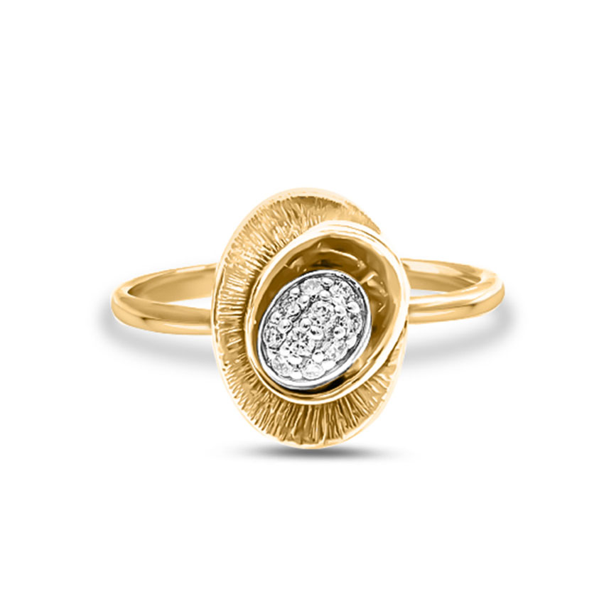 Diamond Rings 18 Karat Yellow Gold Rachel Flare Diamond Ring