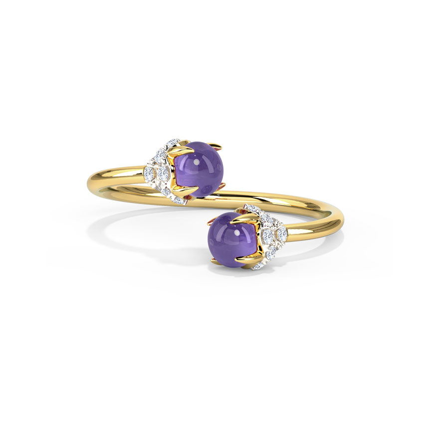 Plum Glow Diamond Ring