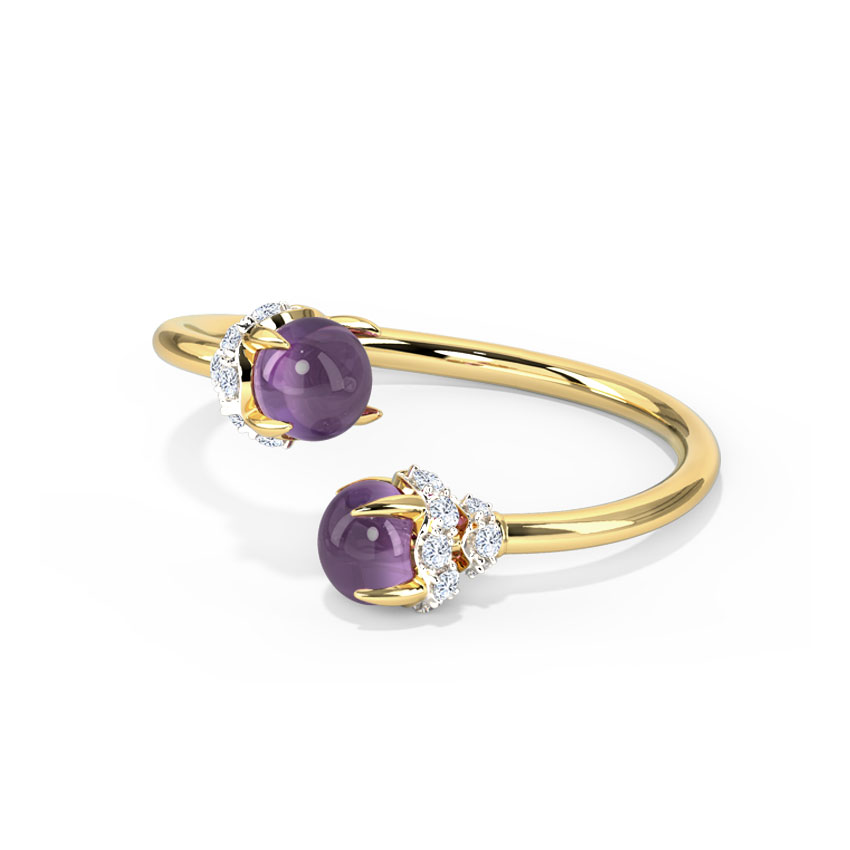 Plum Glow Diamond Ring