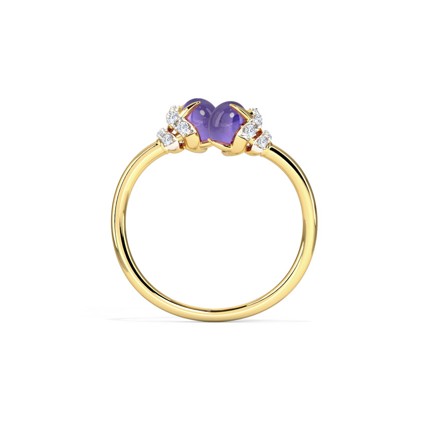 Plum Glow Diamond Ring