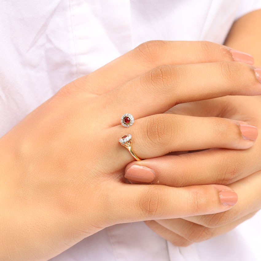 Alluring Deuce Gemstone Ring