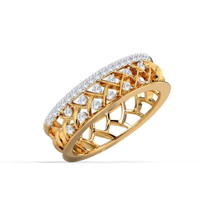 Intricate Mesh Diamond Band