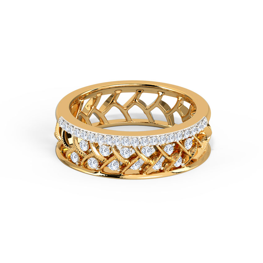 Intricate Mesh Diamond Band