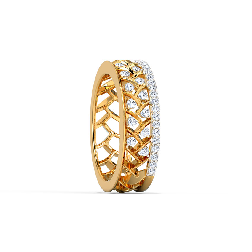 Intricate Mesh Diamond Band