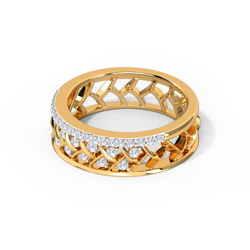 Intricate Mesh Diamond Band