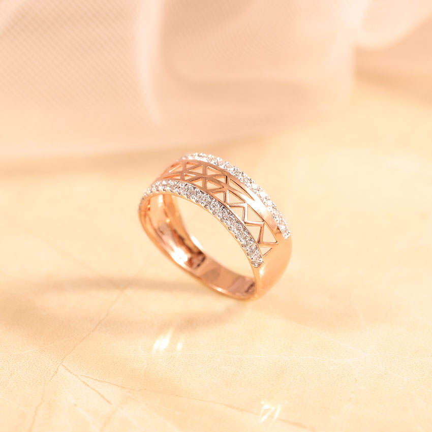 Trigon Cutout Diamond Band