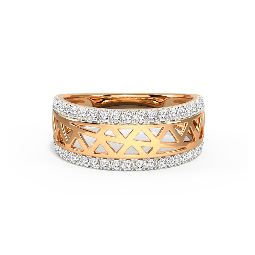 Trigon Cutout Diamond Band