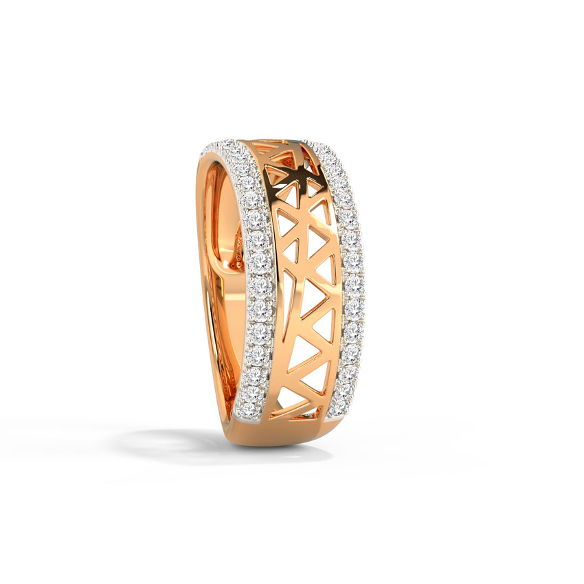 Trigon Cutout Diamond Band