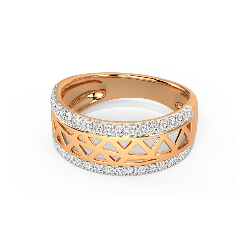Trigon Cutout Diamond Band