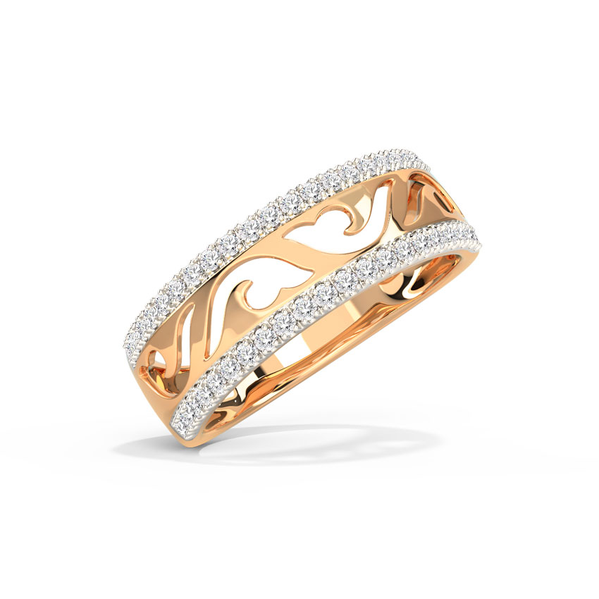 Ornate Cutout Diamond Band