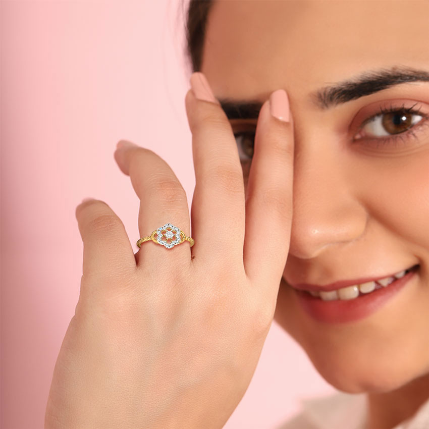 Delicate Blossom Diamond Ring