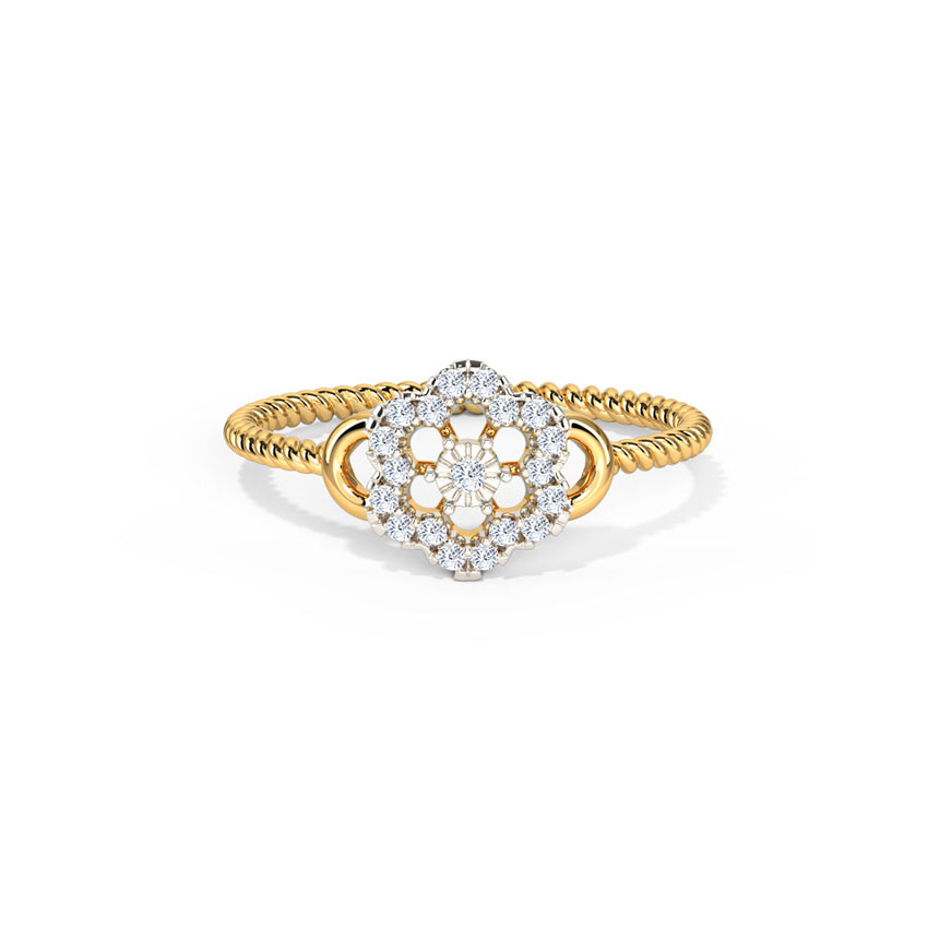 Delicate Blossom Diamond Ring
