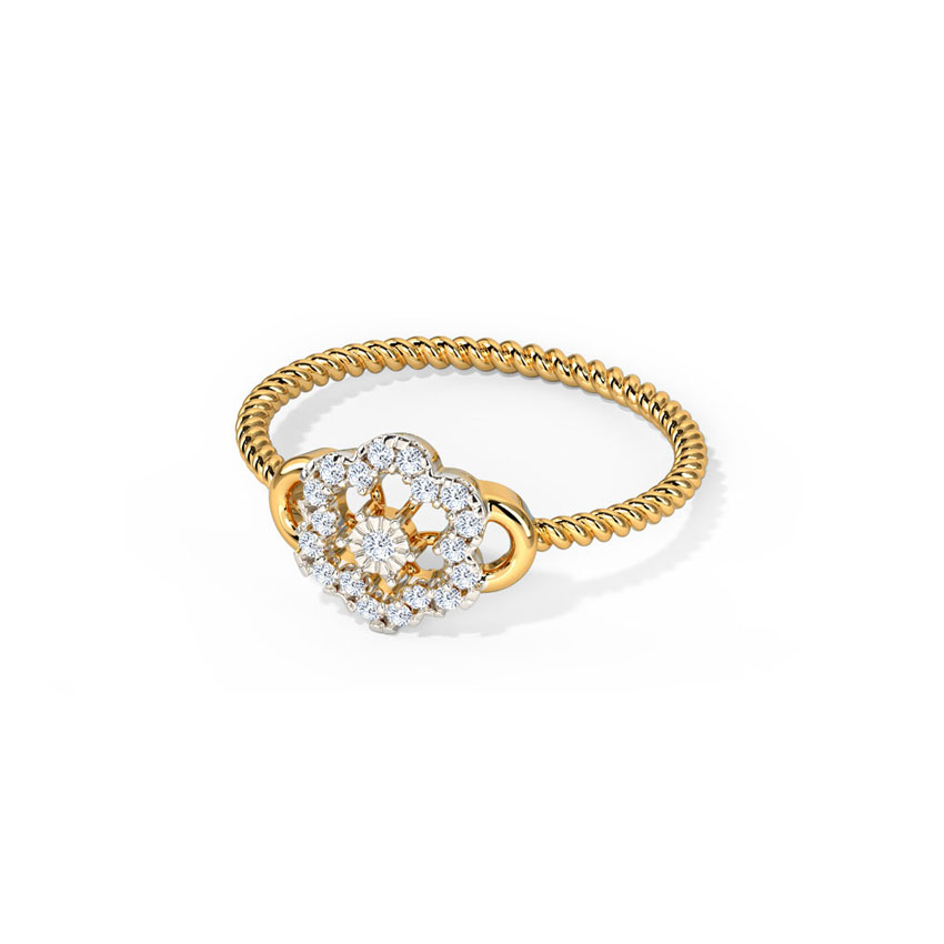 Delicate Blossom Diamond Ring