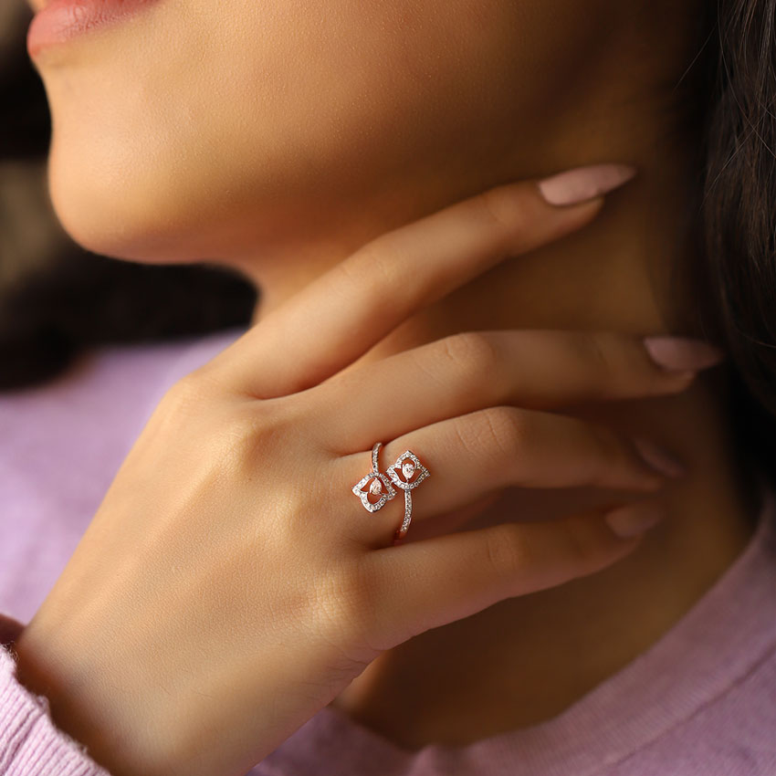 Bluebell Flower Diamond Ring