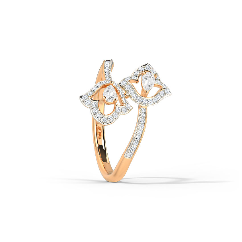 Bluebell Flower Diamond Ring