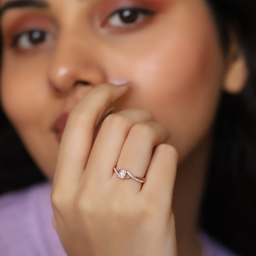 Encased Sparkle Diamond Ring