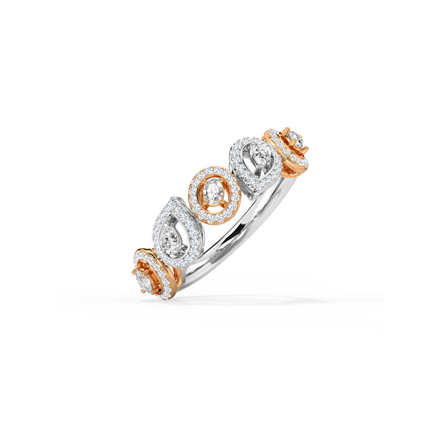 Diamond Rings 18 Karat Two Tone Gold Claire Diamond Band
