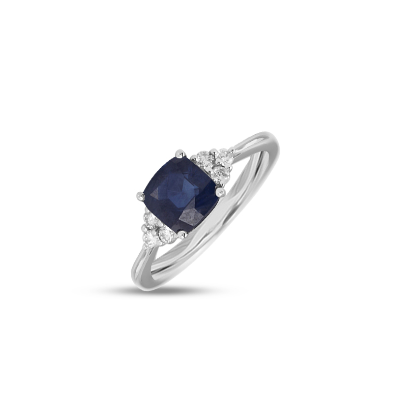 Diamond,Gemstone Rings 18 Karat White Gold Felecia Gemstone Ring