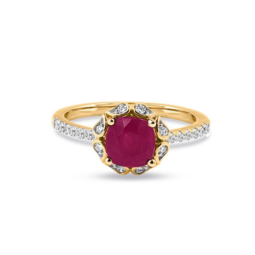 Diamond,Gemstone Rings 18 Karat Rose Gold Carol Diamond Ring