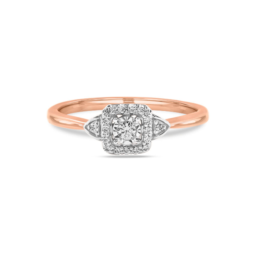 Diamond Rings 14 Karat Rose Gold Shanice Promise Diamond Ring