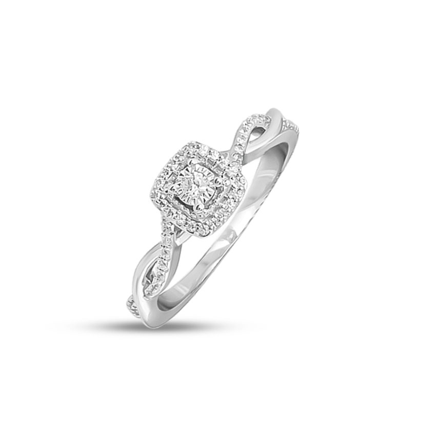Diamond Rings 14 Karat White Gold Nysa Promise Diamond Ring