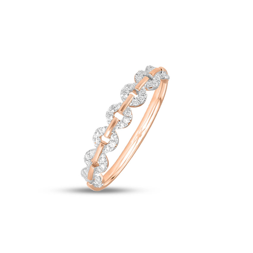 Diamond Rings 14 Karat Rose Gold Emily Stackable Diamond Ring