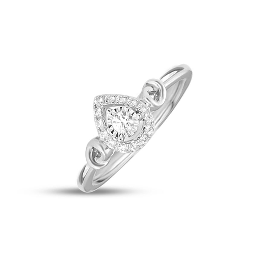 Diamond Rings 14 Karat White Gold Luna Miracle Plate Diamond Ring