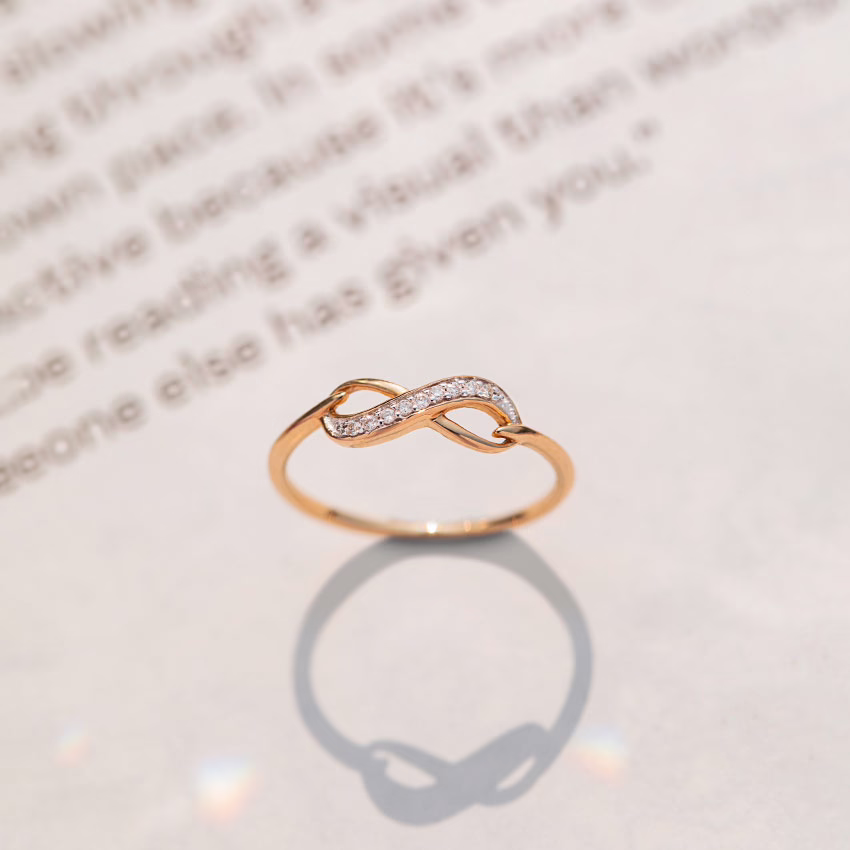 Diamond Rings 18 Karat White Gold Infinity For Life Diamond Ring