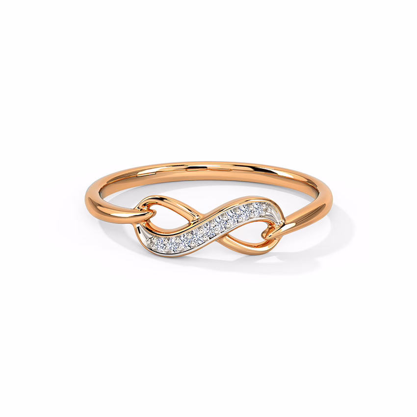 Diamond Rings 18 Karat White Gold Infinity For Life Diamond Ring