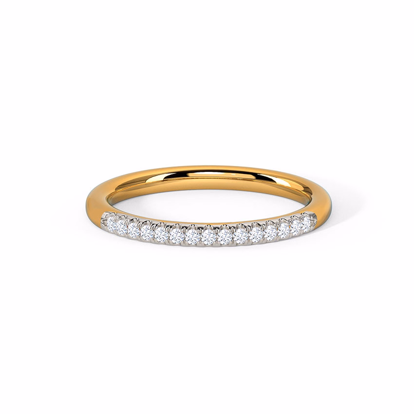 Diamond Rings 18 Karat Rose Gold Glistening Classic Diamond Band