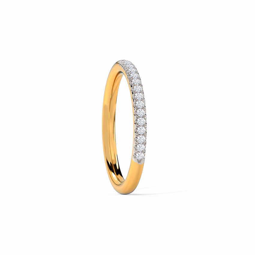 Diamond Rings 18 Karat Rose Gold Glistening Classic Diamond Band