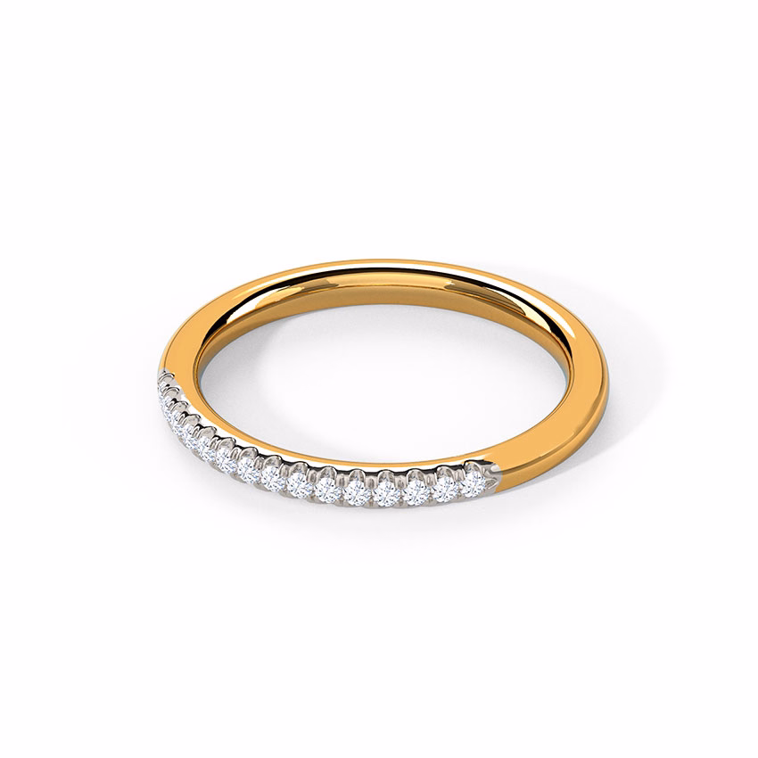 Diamond Rings 18 Karat Rose Gold Glistening Classic Diamond Band