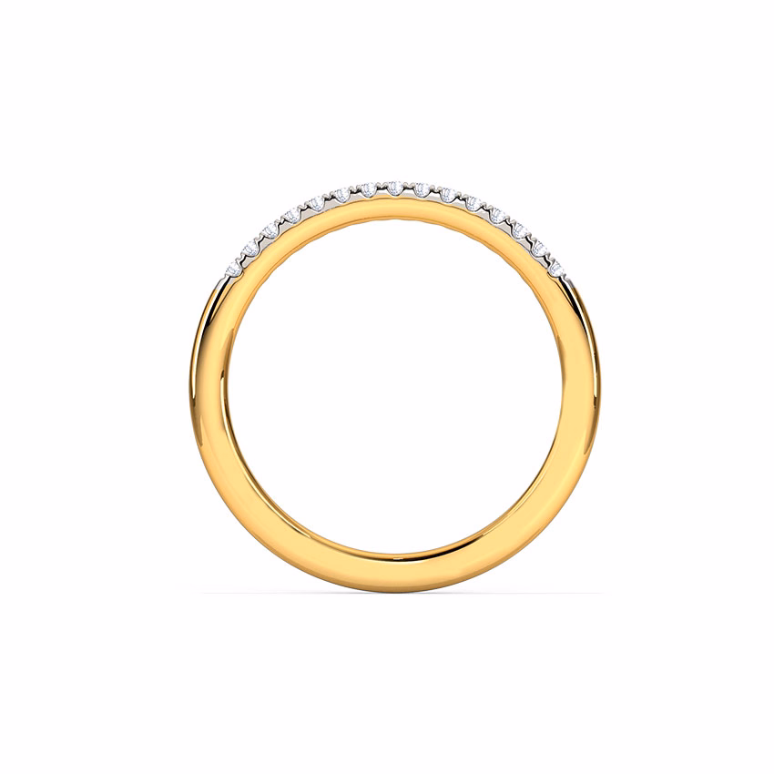 Diamond Rings 18 Karat Rose Gold Glistening Classic Diamond Band