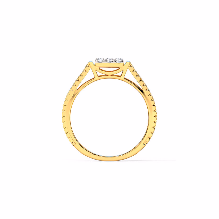 Diamond Rings 14 Karat Yellow Gold Asher Diamond Ring for Men