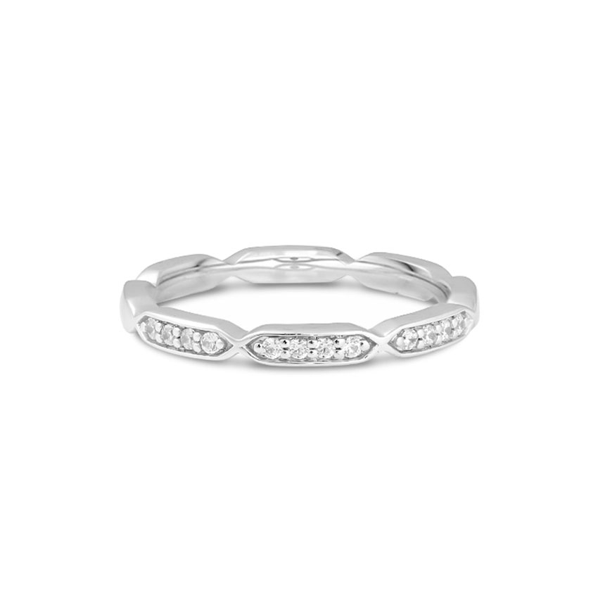 Diamond Rings 14 Karat White Gold Stellar Diamond Band